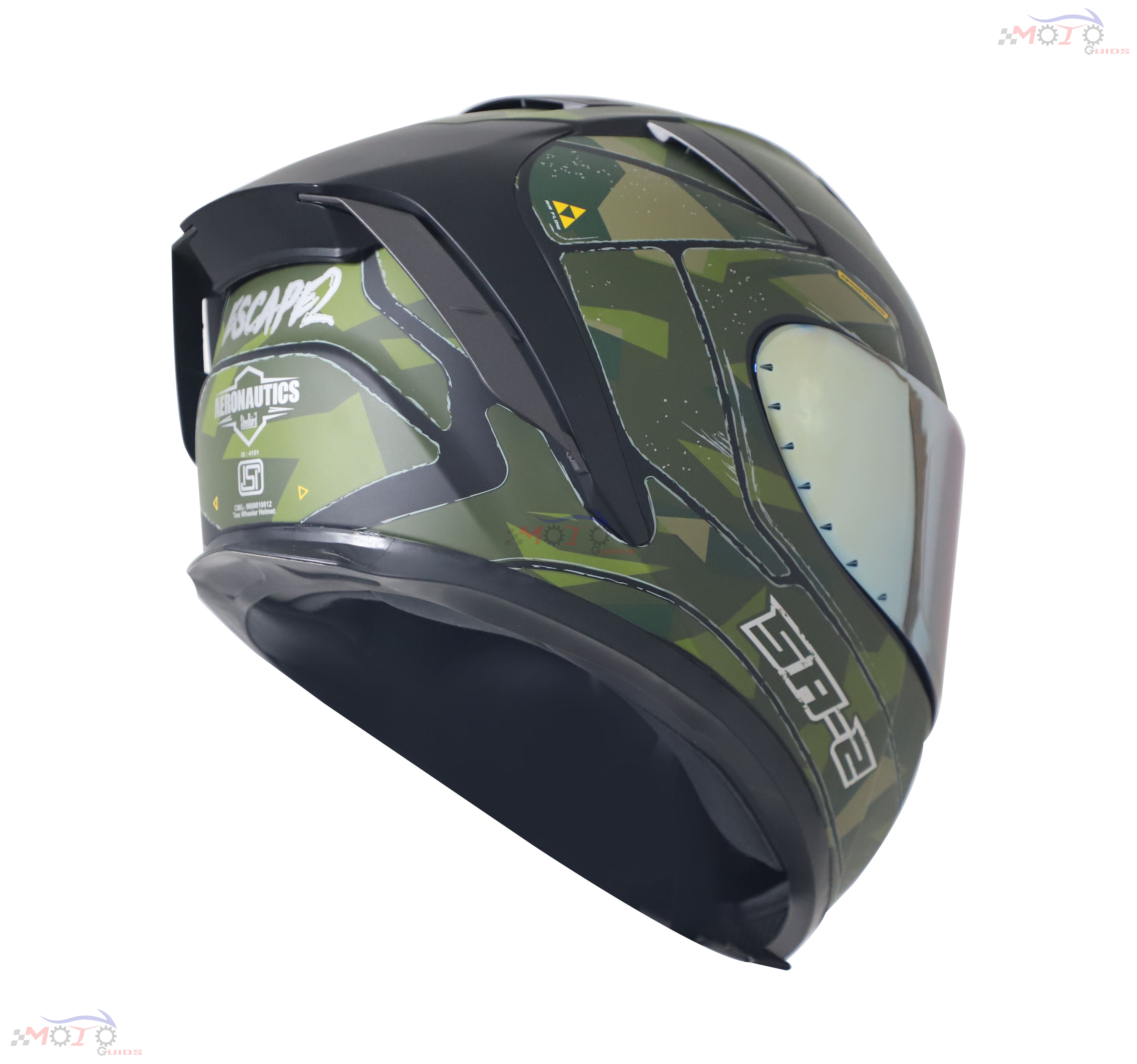 SA-2 ESCAPE GOLD CHROME VISOR  (FITTED WITH CLEAR WITH EXTRA CHROME VISOR FREE)